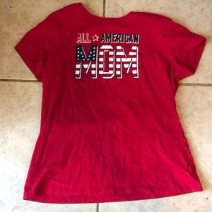 All American mom red shirt